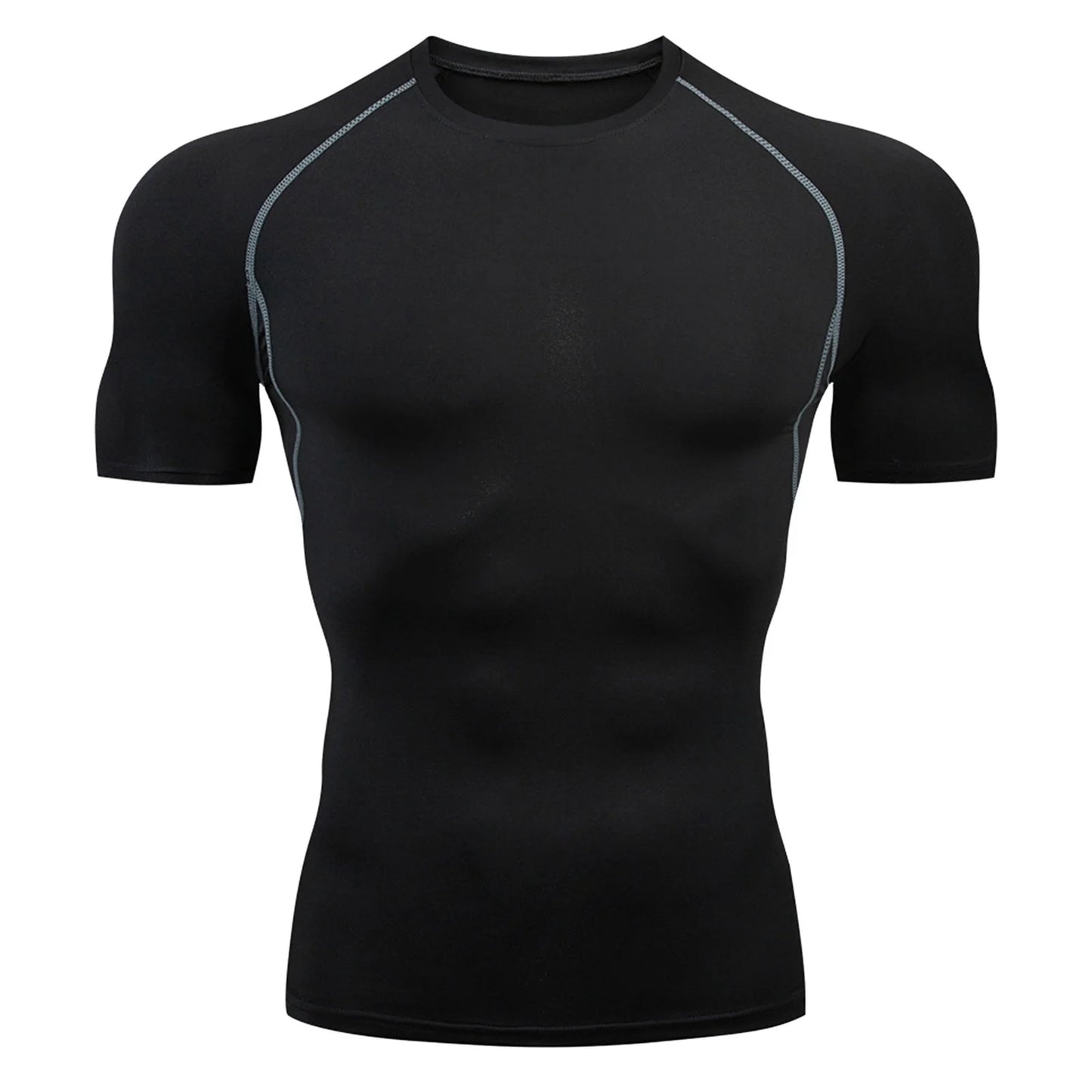 Athletic Workout Shirts for Men, Mens Summer Leisure Sports T Shirt Fashion Lapel 3D Gradient Short Sleeved round Neck T Shirt Men Compression Shirt Men, Mens Shirts Dark Gray XL