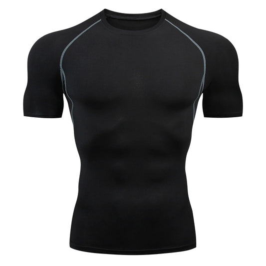 Athletic Workout Shirts for Men, Mens Summer Leisure Sports T Shirt Fashion Lapel 3D Gradient Short Sleeved round Neck T Shirt Men Compression Shirt Men, Mens Shirts Dark Gray XXXL
