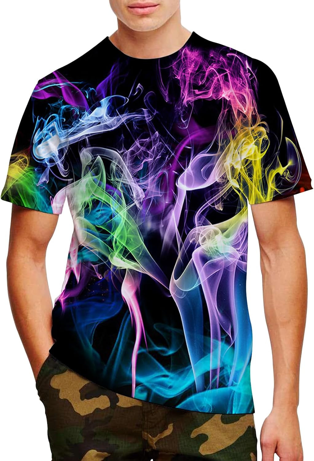 Unisex Stylish 3D Printed Shirts Short Sleeve Graphic T-Shirts Tops Tees for Men and Women
