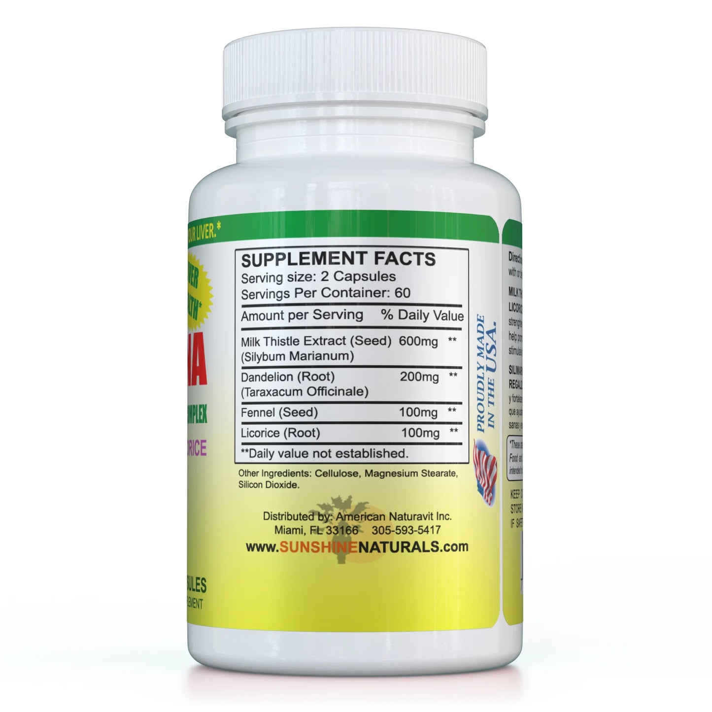 Milk Thistle Complex, 120 Capsules I Silimarina, Dandelion, Fennel, Licorice, Liver Health, Dietary Supplements I Natural Remedy for Liver Health