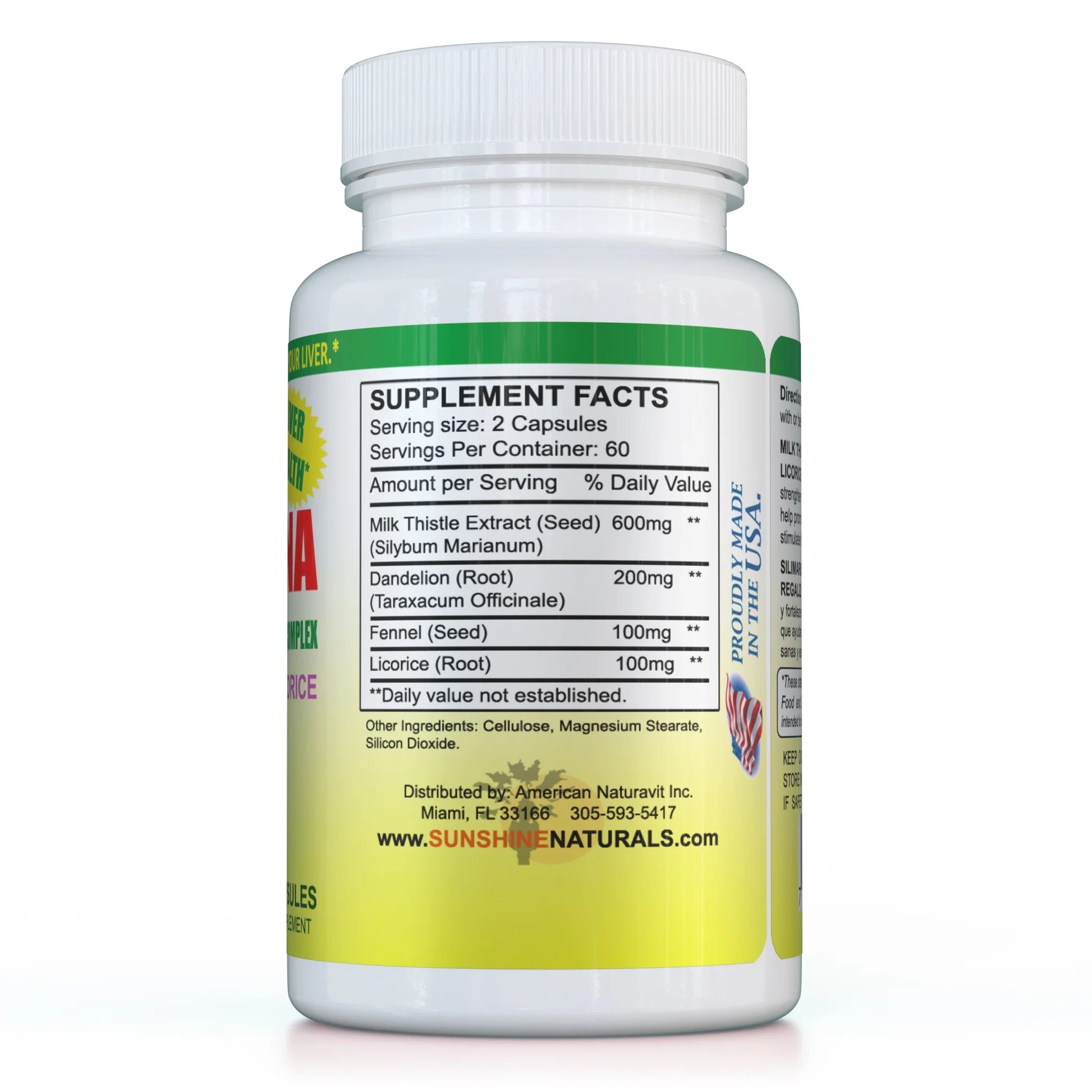 Milk Thistle Complex, 120 Capsules I Silimarina, Dandelion, Fennel, Licorice, Liver Health, Dietary Supplements I Natural Remedy for Liver Health