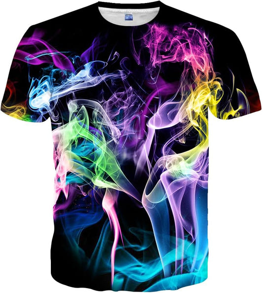 Unisex Stylish 3D Printed Shirts Short Sleeve Graphic T-Shirts Tops Tees for Men and Women