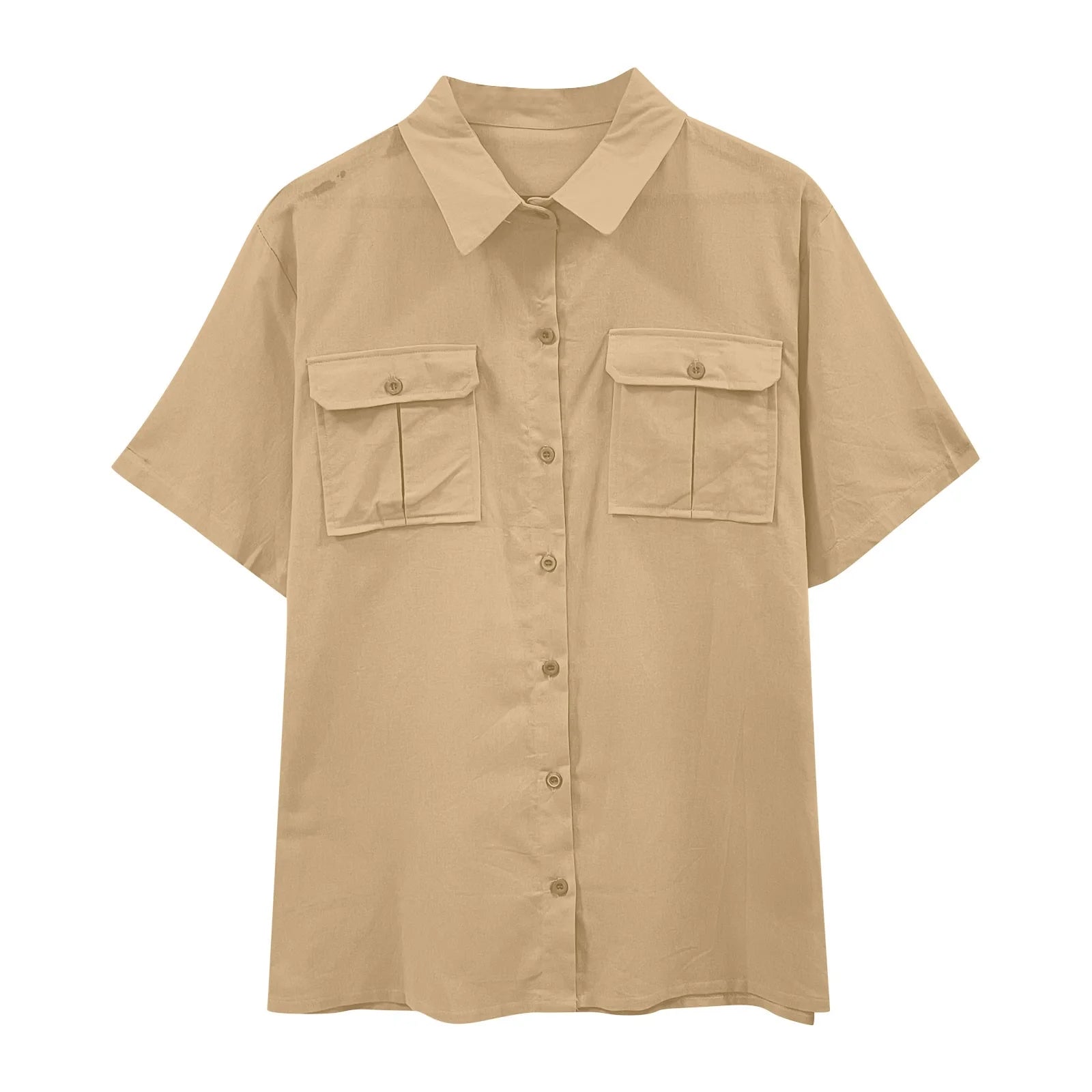 Mens Short Sleeve Classic Shirts Fishing Casual Regular-Fit Button-Up Collared Plaid Double Pocket Dress Shirt Top Tees Blouses Men Short Sleeve Shirts Button up Clearance Beach Wedding Shirt M-5XL