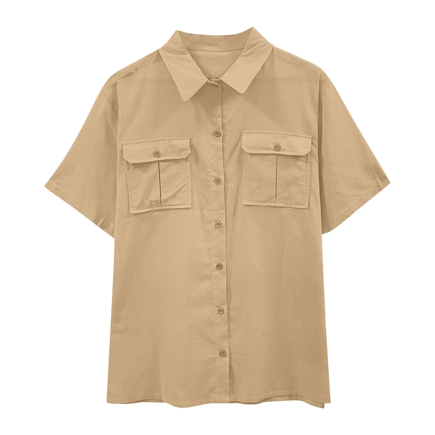 Mens Short Sleeve Classic Shirts Fishing Casual Regular-Fit Button-Up Collared Plaid Double Pocket Dress Shirt Top Tees Blouses Men Short Sleeve Shirts Button up Clearance Beach Wedding Shirt M-5XL