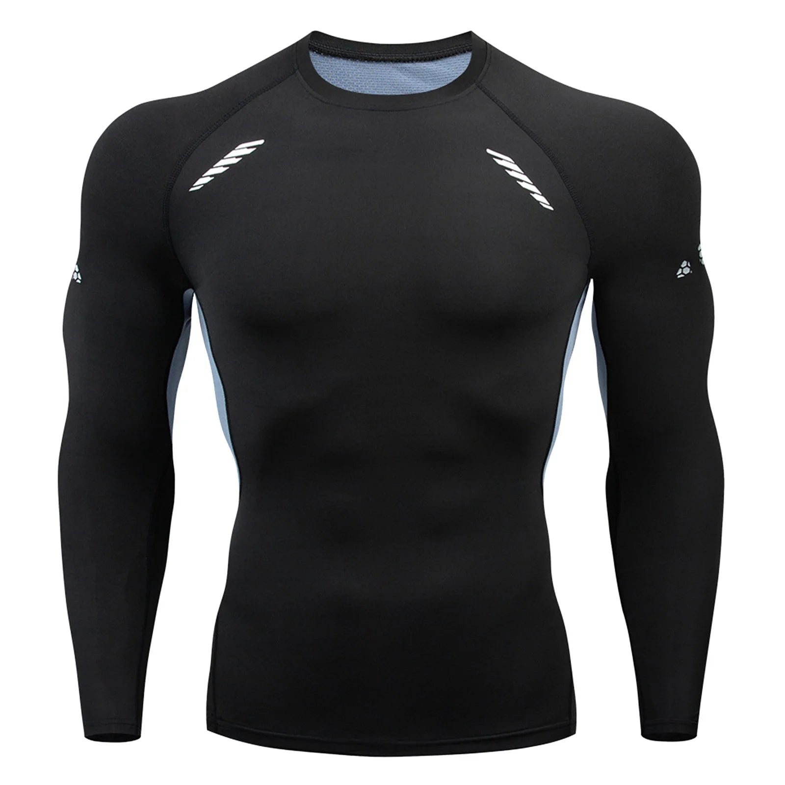 Athletic Workout Shirts for Men, Mens Fitness Long Sleeve Running Sports T Shirt Men Muscle Athletic Gym Compression Clothes Compression Shirt Men, Mens Shirts Dark Gray XXL