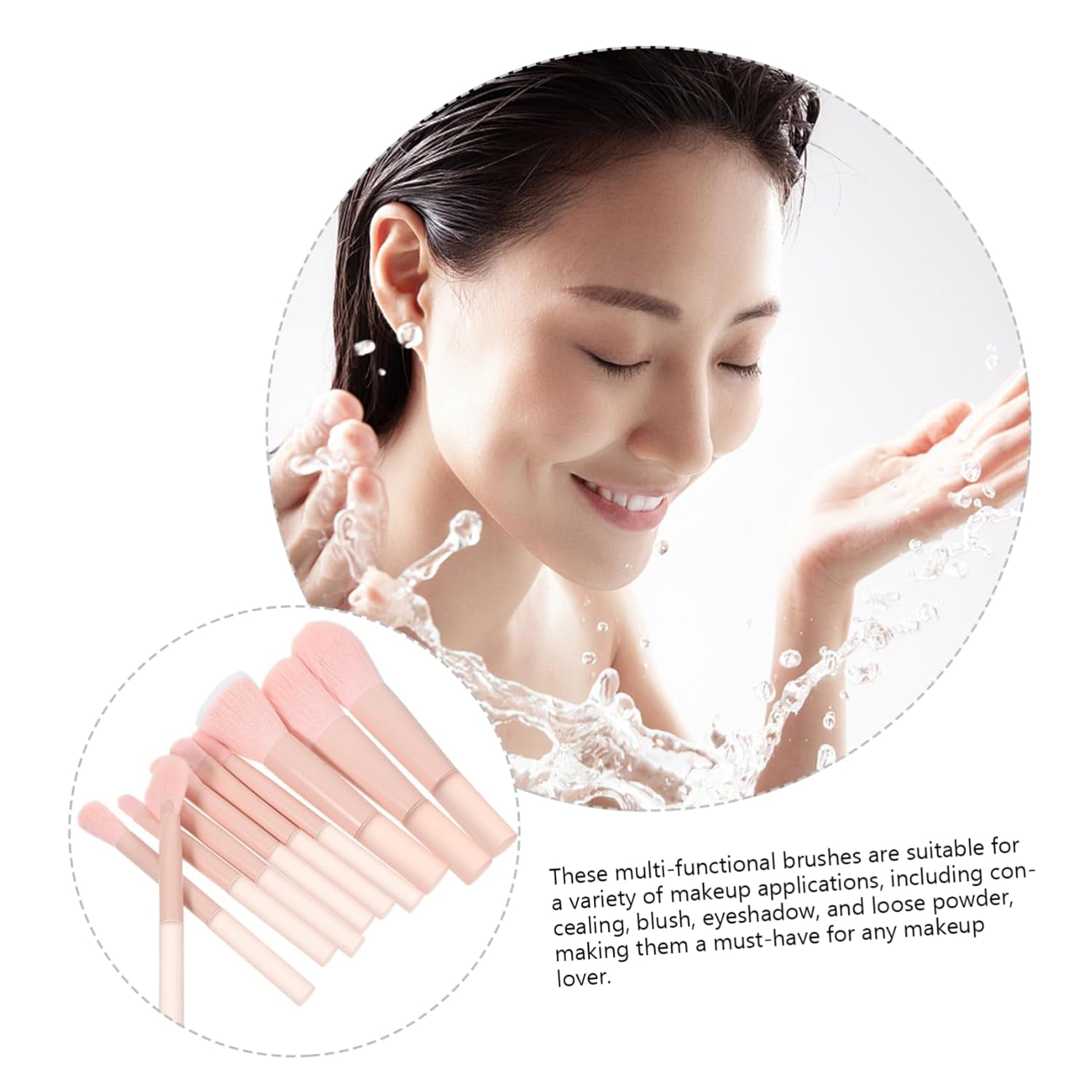1Set Makeup Blush Brush Kit for Women Travel-Friendly Face Beauty Tools for Blending Powder and Blush Versatile Makeup Brushes for Personal And
