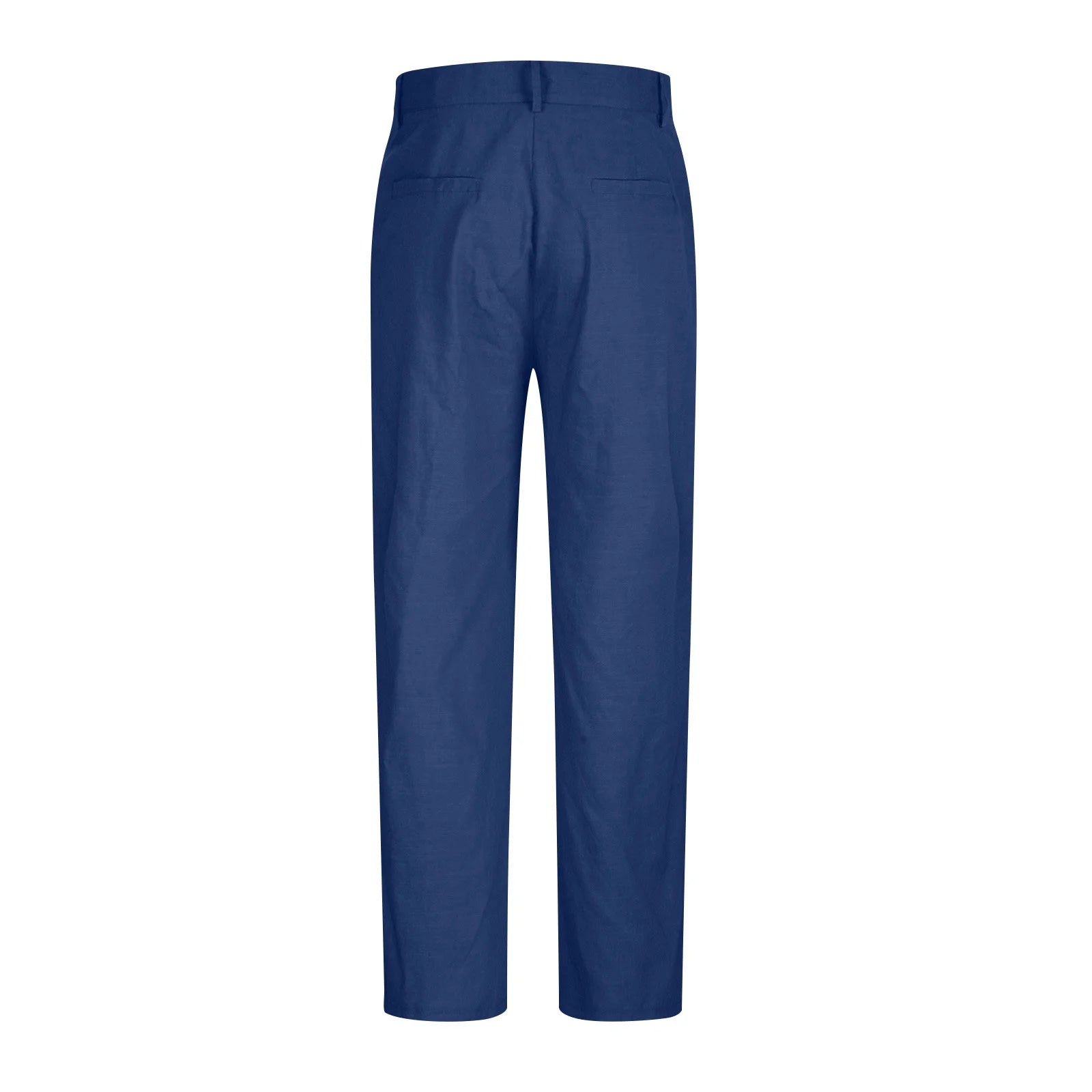 Cotton Linen Pants for Men Pleated Front Trouser Straight Leg Suit Trousers Solid Color Office Trouser Lightweight Linen Pant