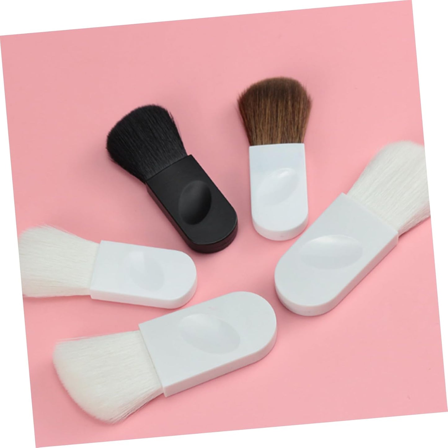 Loose Powder Brush Blending Blush Brush 3Pcs Set Pink for Makeup Tools Random Color