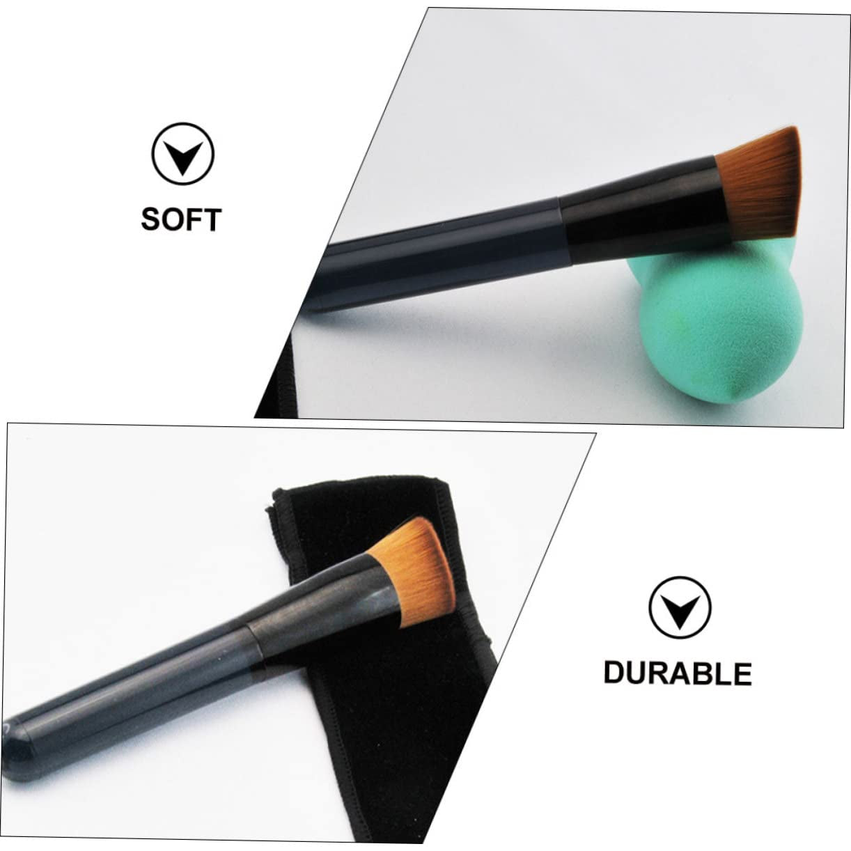 Fluffy Beauty Brush Face Brush Inspired Foundation Makeup Sponge Angled Flat Head