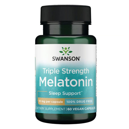 Swanson Dietary Supplements Triple Strength Melatonin 10 Mg Capsule 60Ct