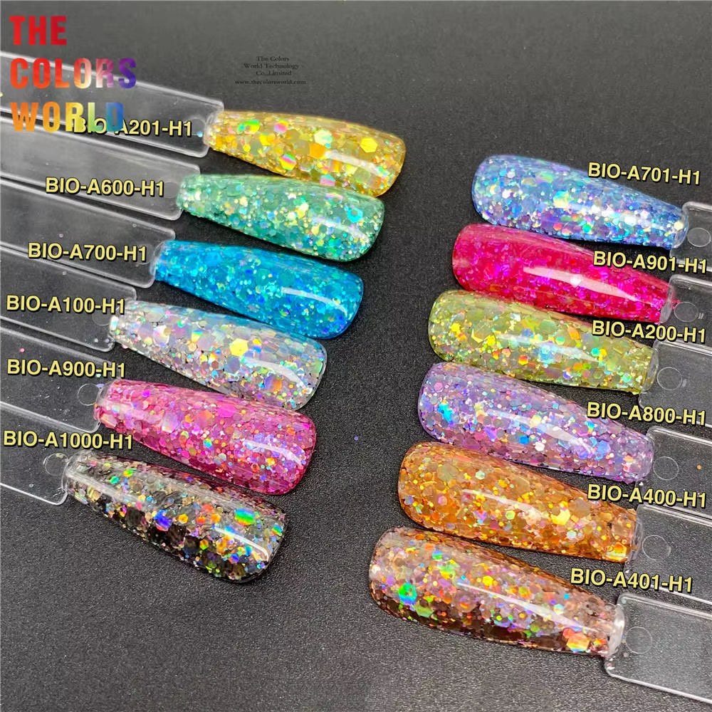 TCT-867 Organic Biodegradable for Cosmetics Non-Toxic Chunky Glitter Nail Art Makeup Body and Hair Crafts Face and Body Painting