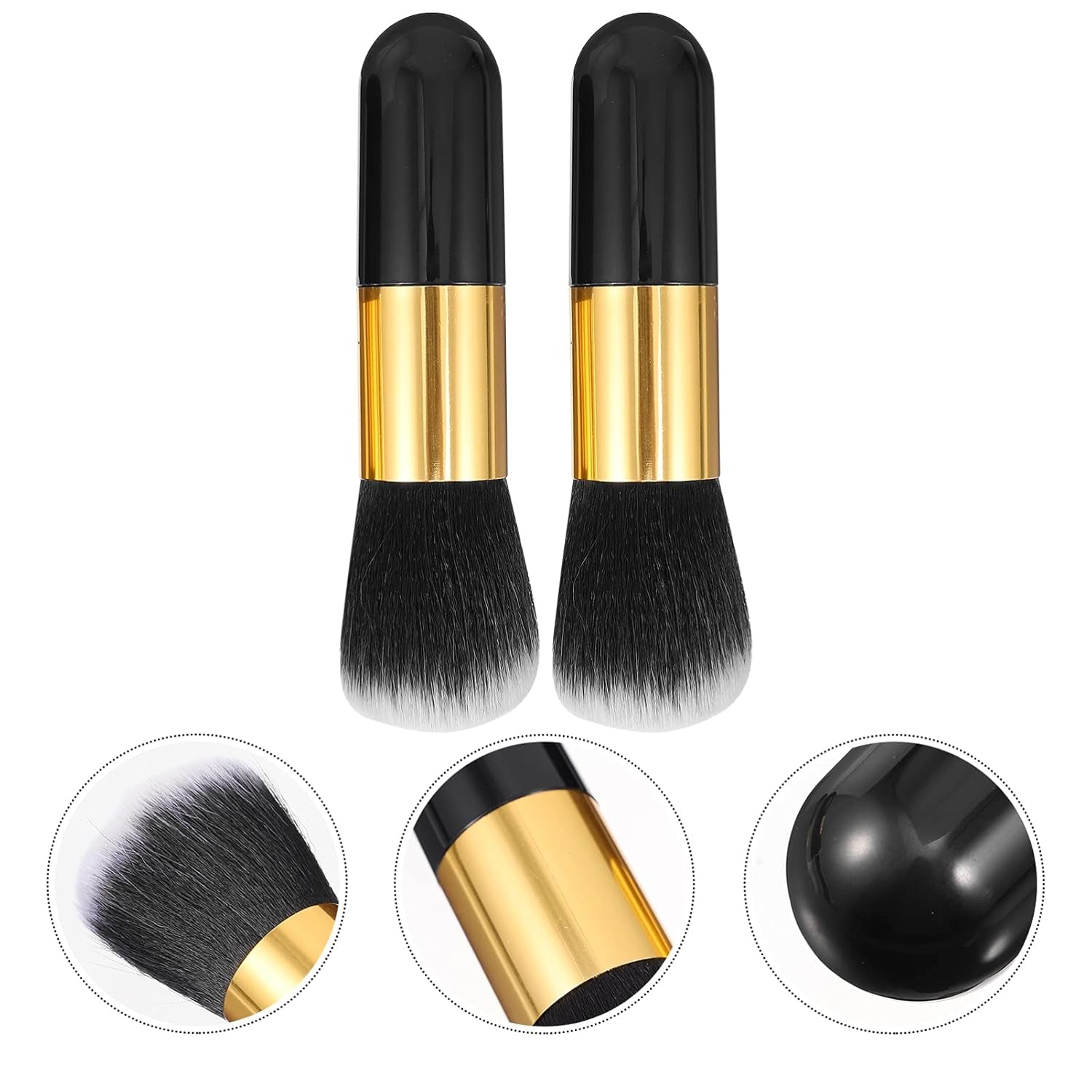 2Pcs Makeup Brush Foundation Brush Cosmetics Makeup Powder Foundation Cosmetics Foundation Blush Women Cosmetics Blush Tool