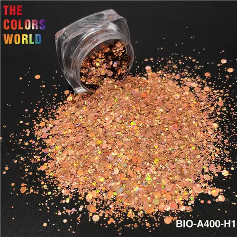 TCT-867 Organic Biodegradable for Cosmetics Non-Toxic Chunky Glitter Nail Art Makeup Body and Hair Crafts Face and Body Painting