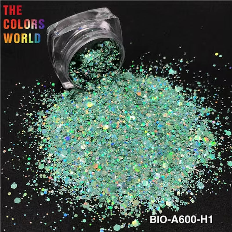 TCT-867 Organic Biodegradable for Cosmetics Non-Toxic Chunky Glitter Nail Art Makeup Body and Hair Crafts Face and Body Painting