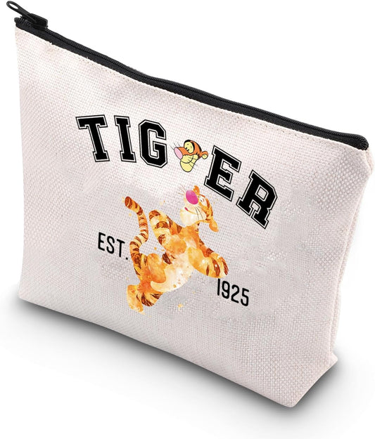 Animal Gift Cartoon Fans Gift Cartoon Love Gift Tiger St Patricks Day Zipper Pouch Makeup Bag (TIGGER)