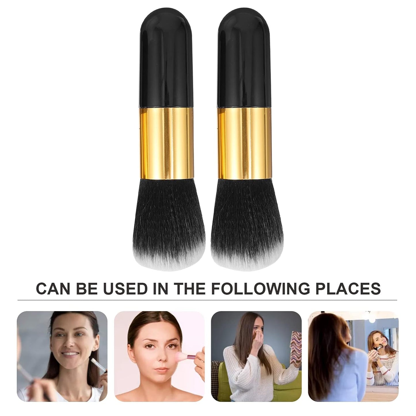 2Pcs Makeup Brush Foundation Brush Cosmetics Makeup Powder Foundation Cosmetics Foundation Blush Women Cosmetics Blush Tool