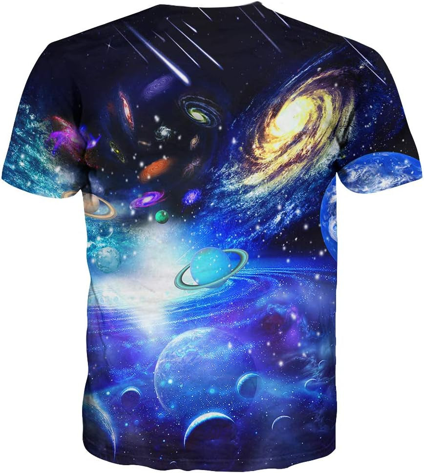 Unisex Stylish 3D Printed Shirts Short Sleeve Graphic T-Shirts Tops Tees for Men and Women
