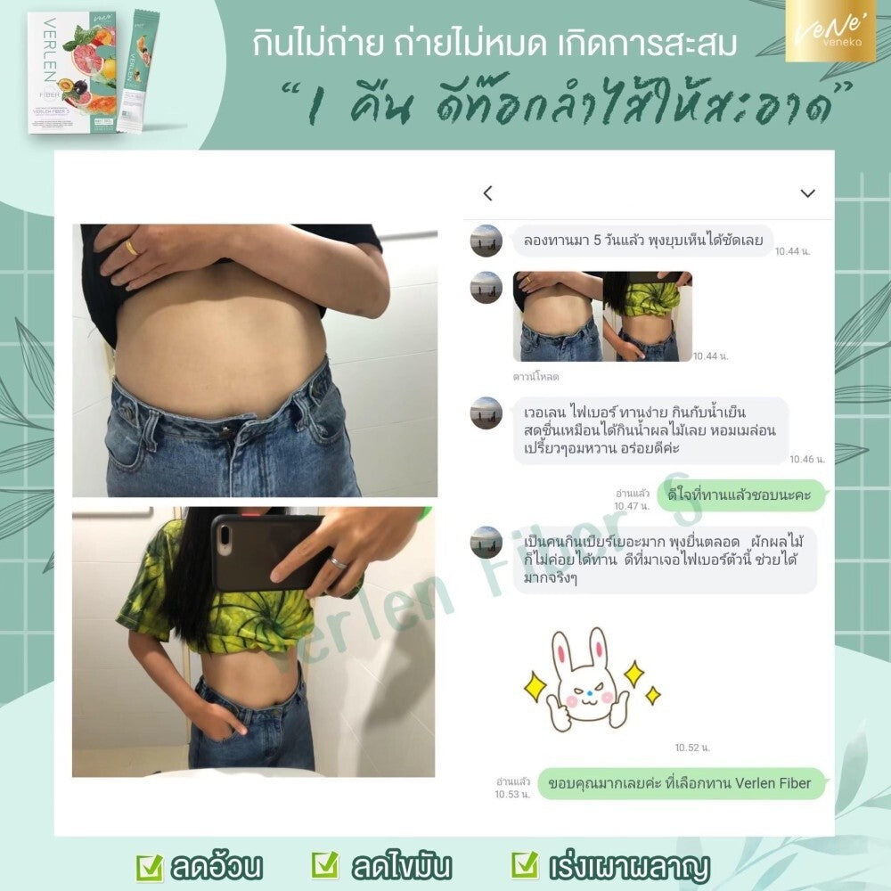 10X Verlen Fiber Premium Detox Dietary Supplements Reduce Belly Weight Loss