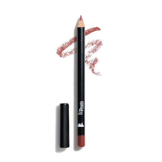 Lipmatic Mocha Lip Liner - Modern Classic Lip Liner, Long-Lasting Lip Pencil with Castor Oil, Natural Ingredients, Paraben and Cruelty-Free, American Made- Dark Mocha Brown Shade