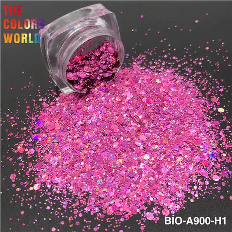 TCT-867 Organic Biodegradable for Cosmetics Non-Toxic Chunky Glitter Nail Art Makeup Body and Hair Crafts Face and Body Painting