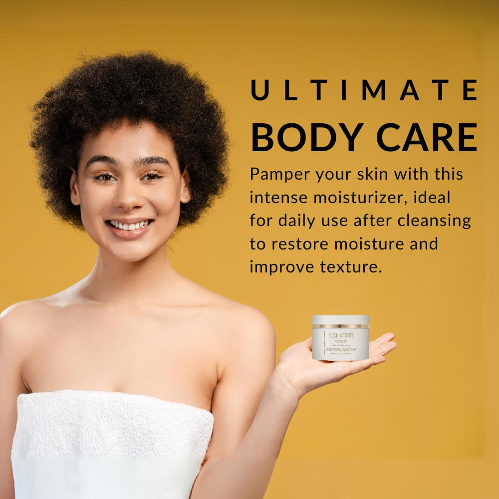Shea Nut Body Butter, Premium Moisturizer for Rough Dry Skin, Nourishing Body Cream for Women of Color or Darker Skin Tones, 8 Oz