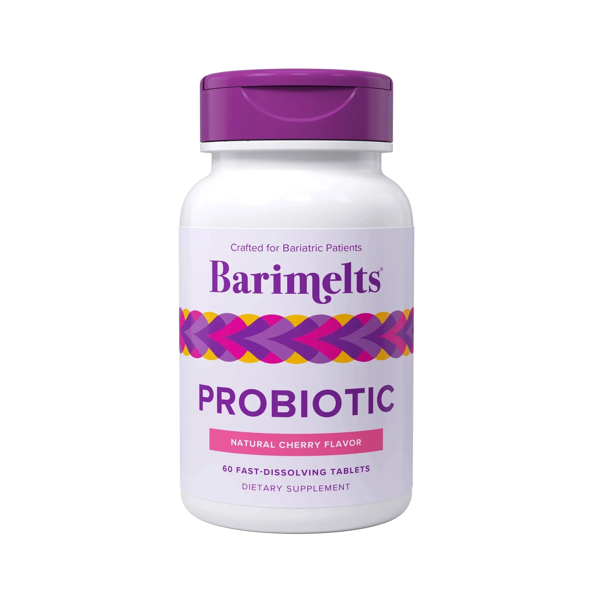 Bariatric Probiotics for Digestive Health Support, 60 Fast-Dissolving Tablets, Post Weight Loss Surgery Patients, Cherry Flavored Dietary Supplements