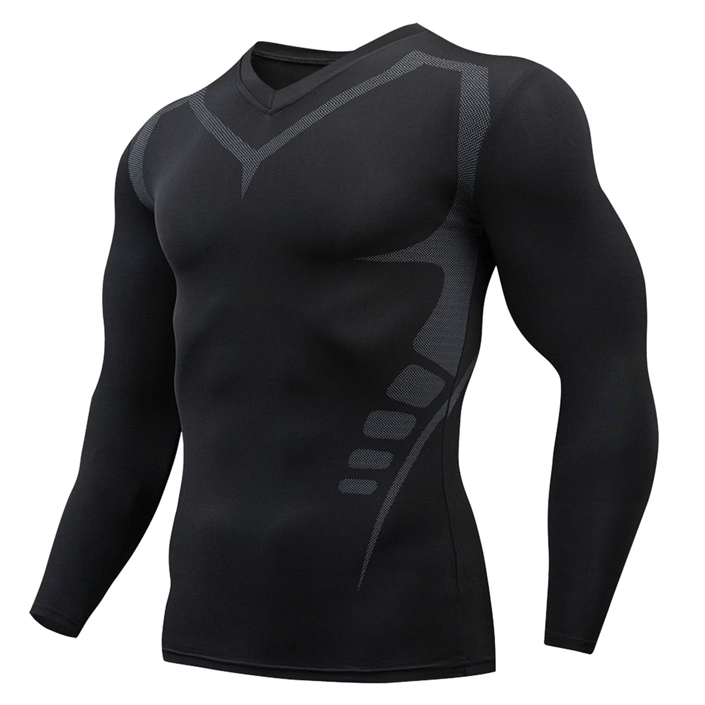 Athletic Workout Shirts for Men, Mens Fitness Long Sleeve Running Sports T Shirt Men Muscle Athletic Gym Compression Clothes Compression Shirt Men, Mens Shirts Silver M