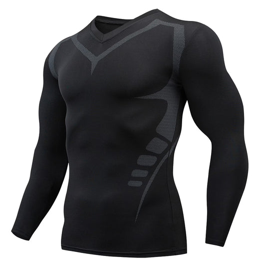 Athletic Workout Shirts for Men, Mens Fitness Long Sleeve Running Sports T Shirt Men Muscle Athletic Gym Compression Clothes Compression Shirt Men, Mens Shirts Silver M