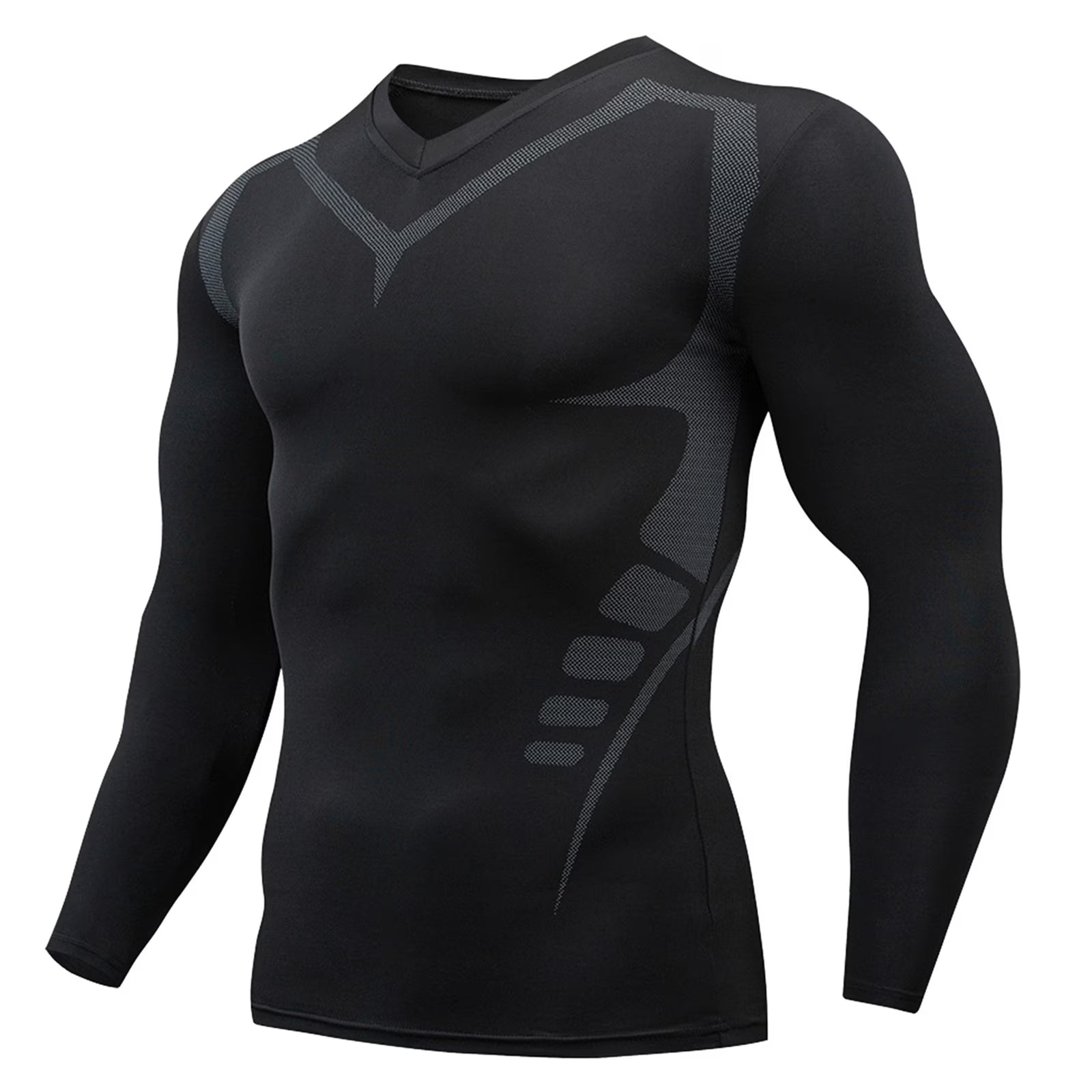 Athletic Workout Shirts for Men, Mens Fitness Long Sleeve Running Sports T Shirt Men Muscle Athletic Gym Compression Clothes Compression Shirt Men, Mens Shirts Silver XXL