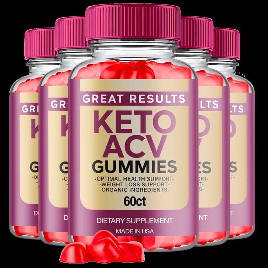 (5 Pack) Great Results Keto ACV Gummies - Energy & Focus Boosting Dietary Supplements for Weight Management & Metabolism - Fat Burn - 300 Gummies