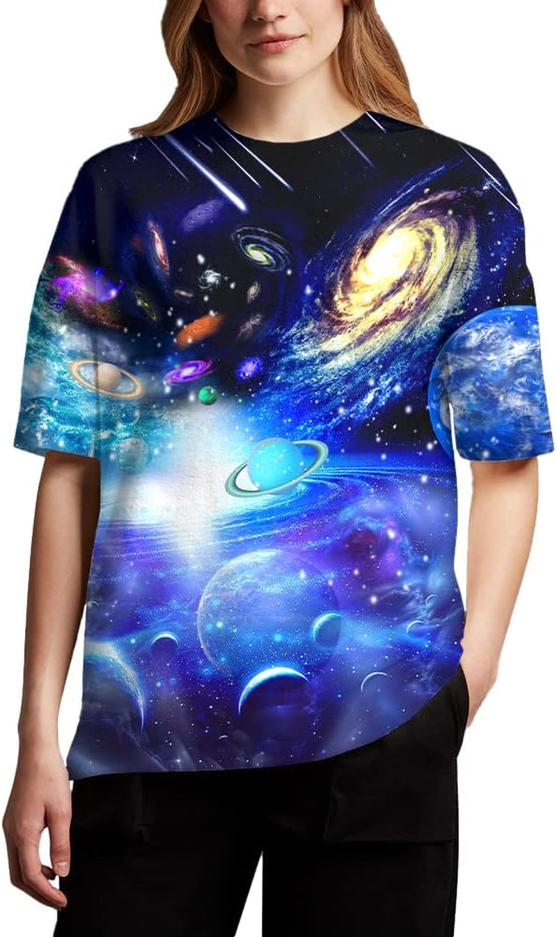 Unisex Stylish 3D Printed Shirts Short Sleeve Graphic T-Shirts Tops Tees for Men and Women