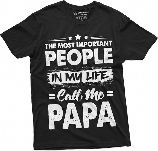 Mens Papa T Shirt Most Important People Call Me Papa Fathers Day Tshirt