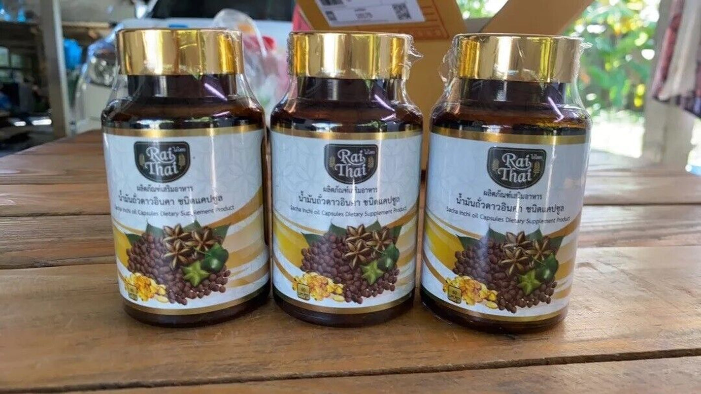 10X Raithai Sacha Inchi Oil Capsules Organic Dietary Supplements Antioxidant