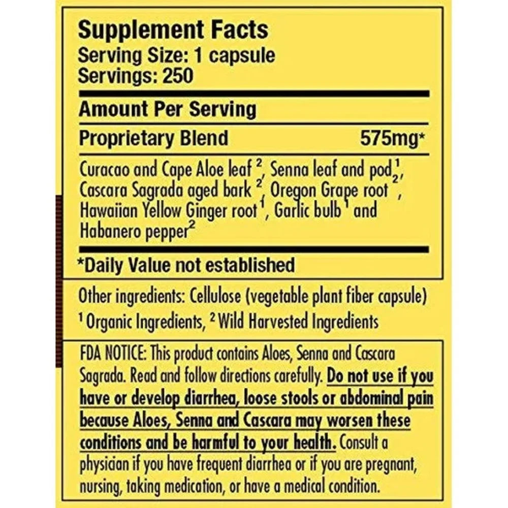 ’S Intestinal Formula #1 Promotes Regular & Complete Bowel Movements,Improved Elimination, Better Digestion,Herbal Dietary Supplements - 90 Capsules