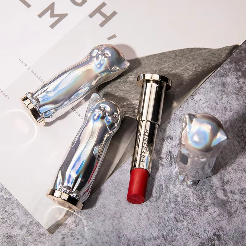2025 Cute Catmatte Lipstick Long Lastingkorean Cosmetics Lipsticks Nude Makeup Lip Cosmetics Velvet Red Waterproof Lipstick