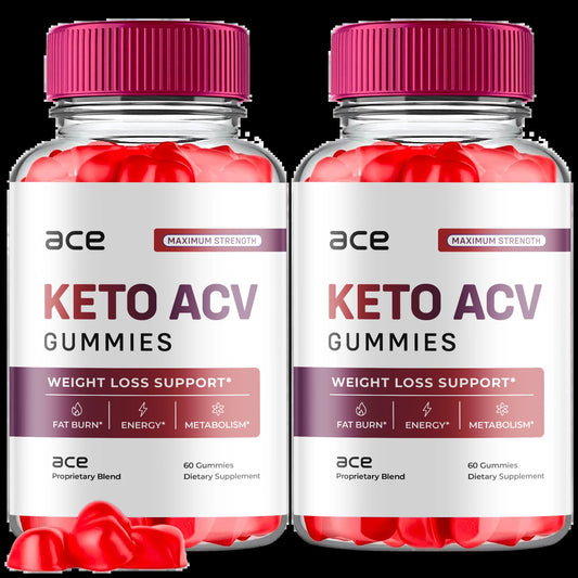 (2 Pack) Ace Keto ACV Gummies - Energy & Focus Boosting Dietary Supplements for Weight Management & Metabolism - Fat Burn - 120 Gummies