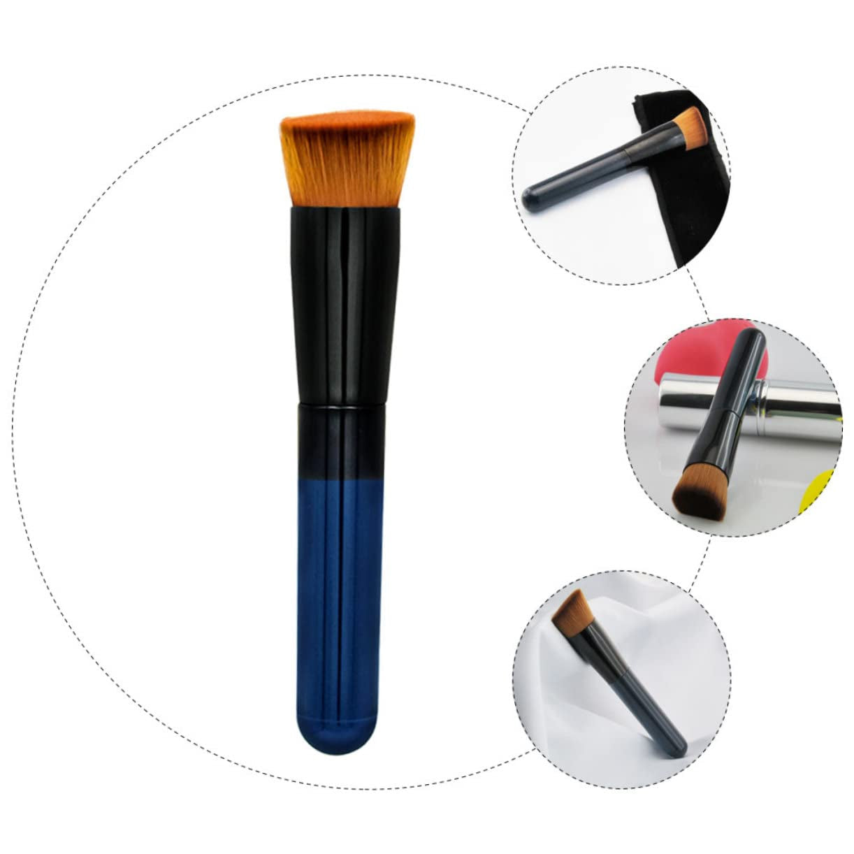 Fluffy Beauty Brush Face Brush Inspired Foundation Makeup Sponge Angled Flat Head