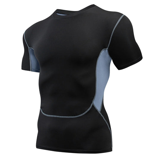 Athletic Workout Shirts for Men, Mens Summer Leisure Sports T Shirt Fashion Lapel 3D Gradient Short Sleeved round Neck T Shirt Men Compression Shirt Men, Mens Shirts Dark Gray XXL