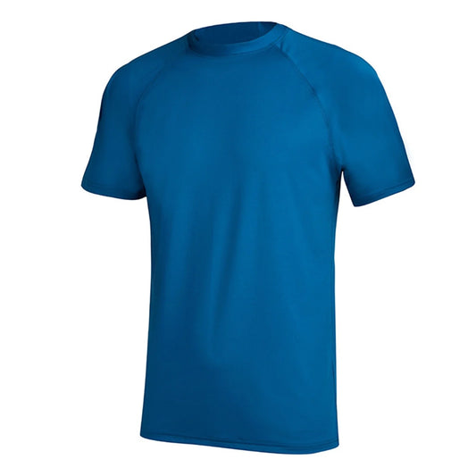 Surfing Shirts for Men Summer Men'S Fashion Trend Solid Short Sleeve Surfing Set Swimming Sun Clothing Men'S Rash Guard Shirts Mens Shirts Navy M