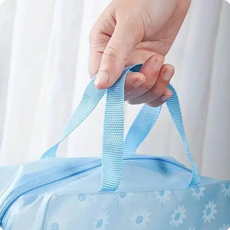 5Pcs Transparent Toiletry Packaging Travel Cosmetic Bag Waterproof Travel Bagtoiletry Bag Portable Travel Business Beachbag