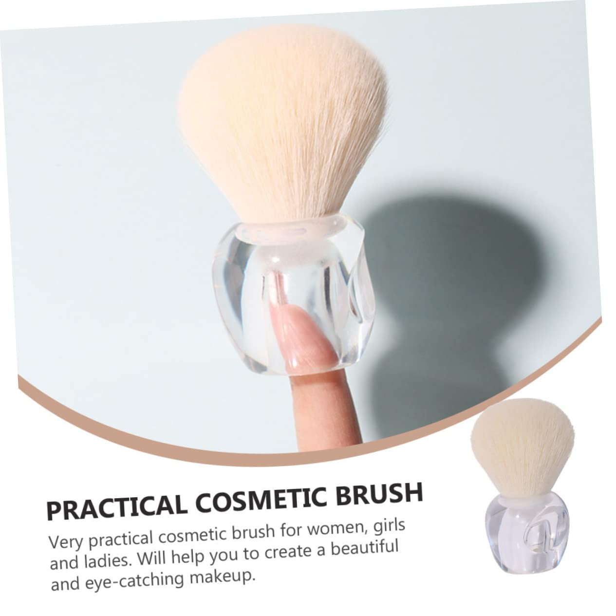 Loose Powder Brush for Women Fluffy Synthetic Hair Blush Brush for Blending Setting Makeup for Daily Use Travel Great for Valentine Day Mother Day