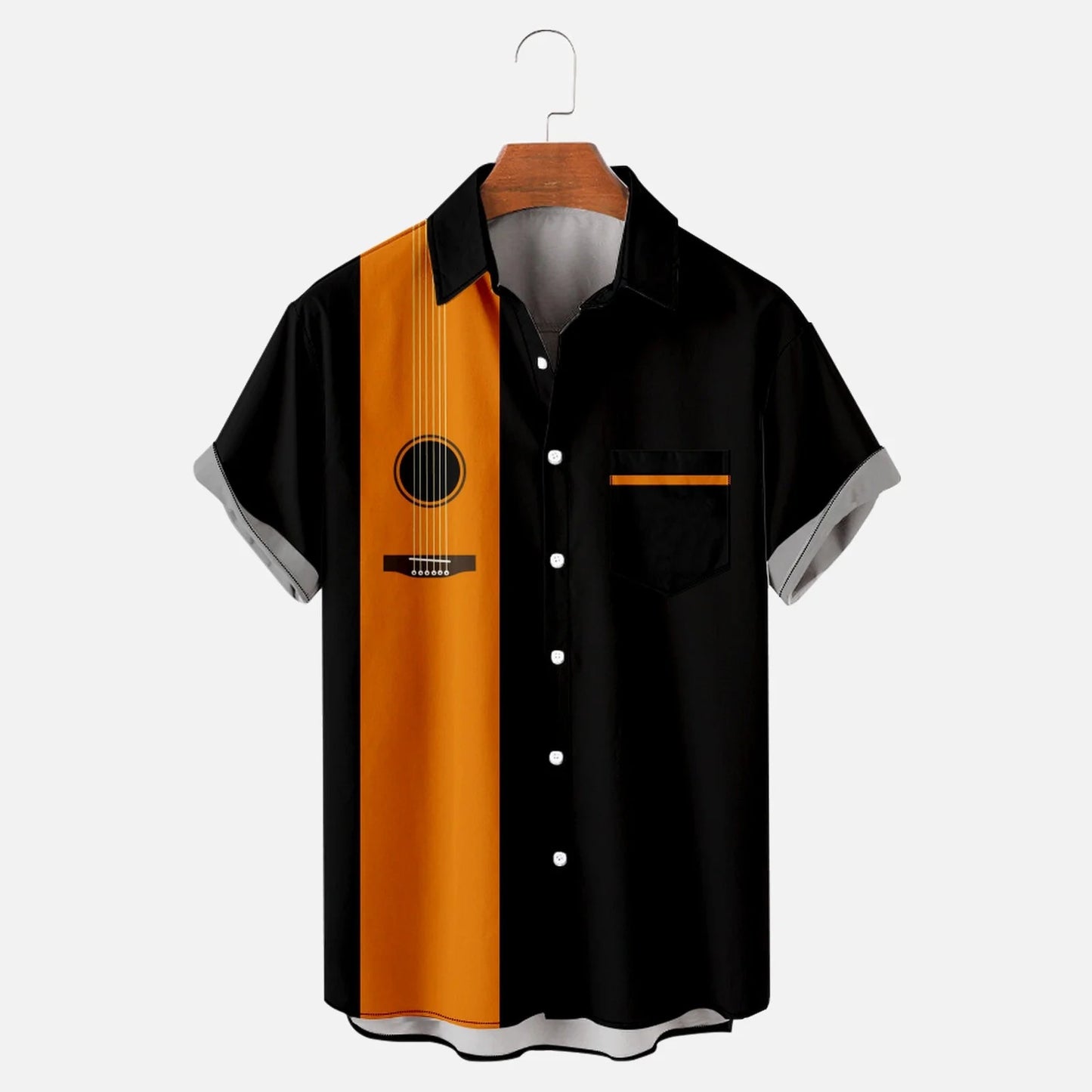 Mens T-Shirts Men'S Summer Fashion Hawaiian Style Short Sleeve Casual Shirts Mens Flannel Shirts Mens T Shirt Graphic Clearance on Sales Orange,S