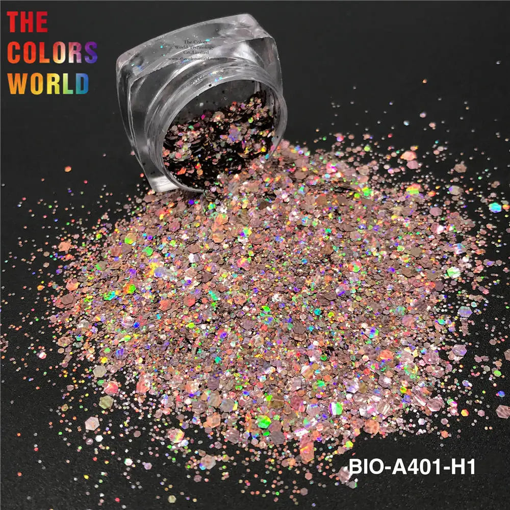 TCT-867 Organic Biodegradable for Cosmetics Non-Toxic Chunky Glitter Nail Art Makeup Body and Hair Crafts Face and Body Painting