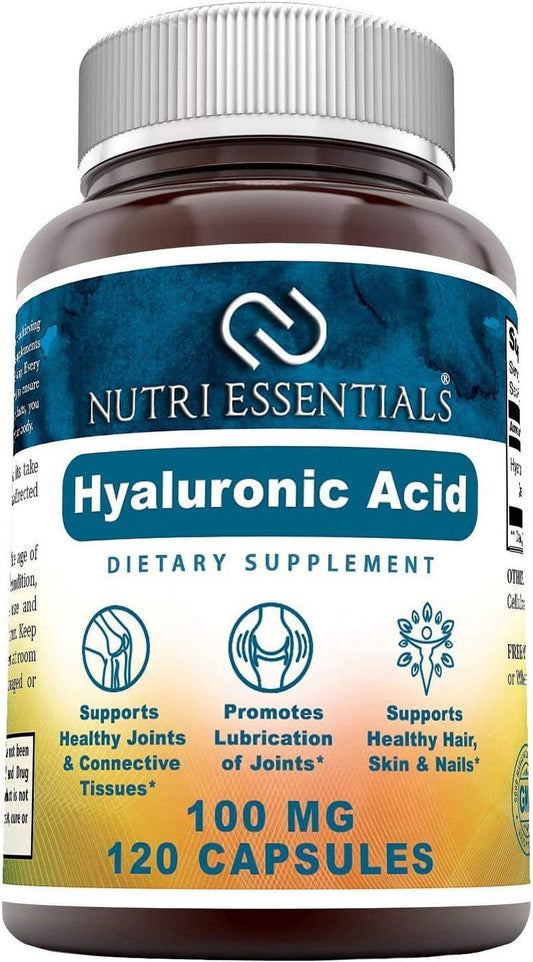 Hyaluronic Acid Dietary Supplement - 100 Mg 120 Capsules (Non-Gmo) - the Best Supplements for Joint Health, Skin Care & More*