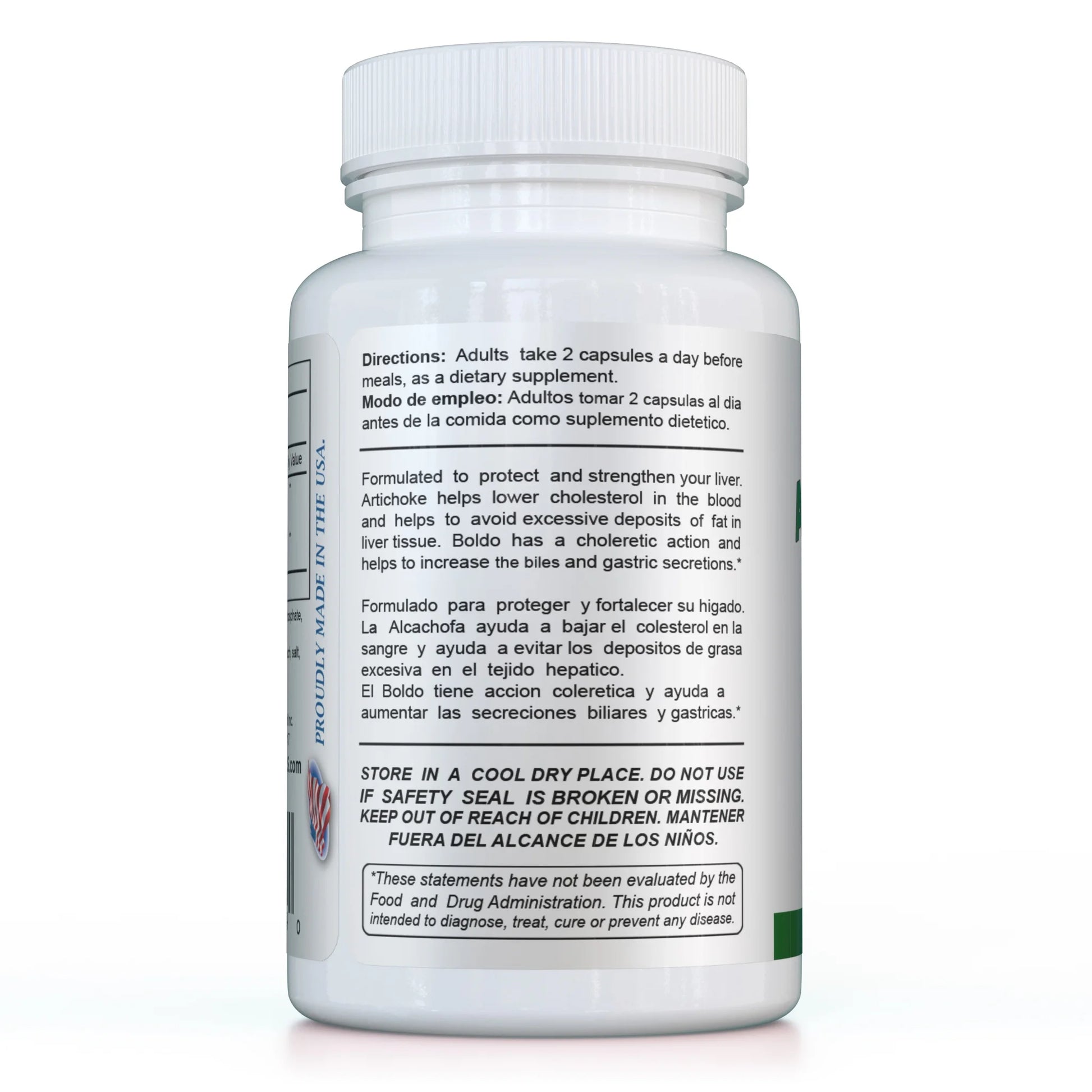 Artichoke Alcachofa plus Boldus Dietary Supplements - 60 Capsules