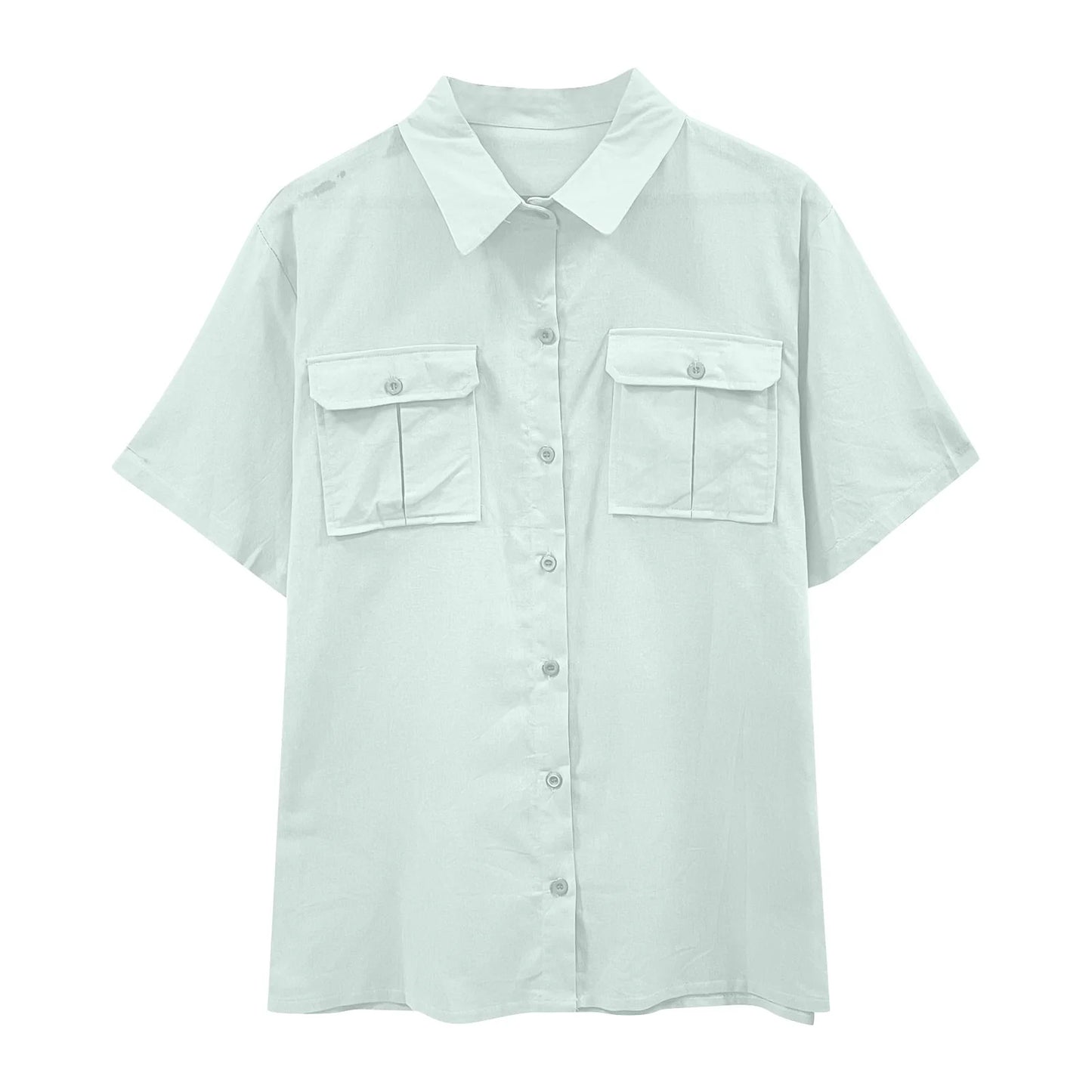 Mens Short Sleeve Classic Shirts Fishing Casual Regular-Fit Button-Up Collared Plaid Double Pocket Dress Shirt Top Tees Blouses Men Short Sleeve Shirts Button up Clearance Beach Wedding Shirt M-5XL