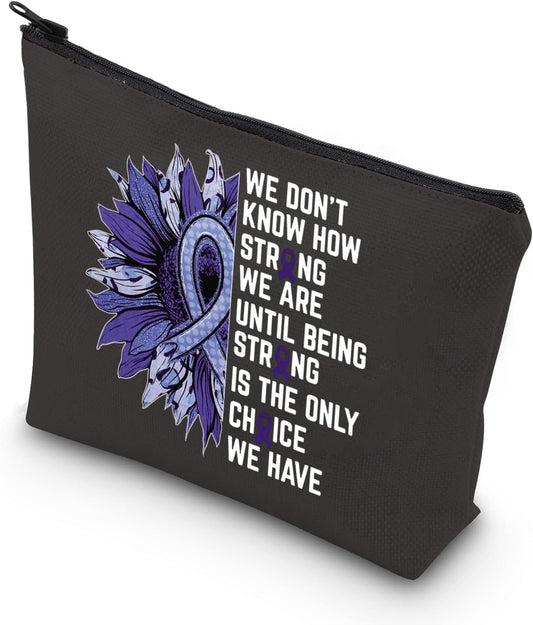 Colorectal Surgery Makeup Bag Colorectal Ribbon Gift for Patients Colon Cancer Gift Cancer Care Gift (WE DON'T)