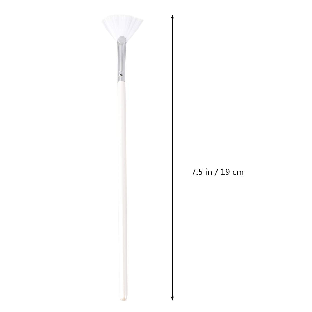 Fan 3Pcs Facial Soft Facial Mask Applicator Mask Long Handle Fan Shape Mask Diy Soft Makeup Cosmetic Tools for Peel Mask Makeup Facial Brush
