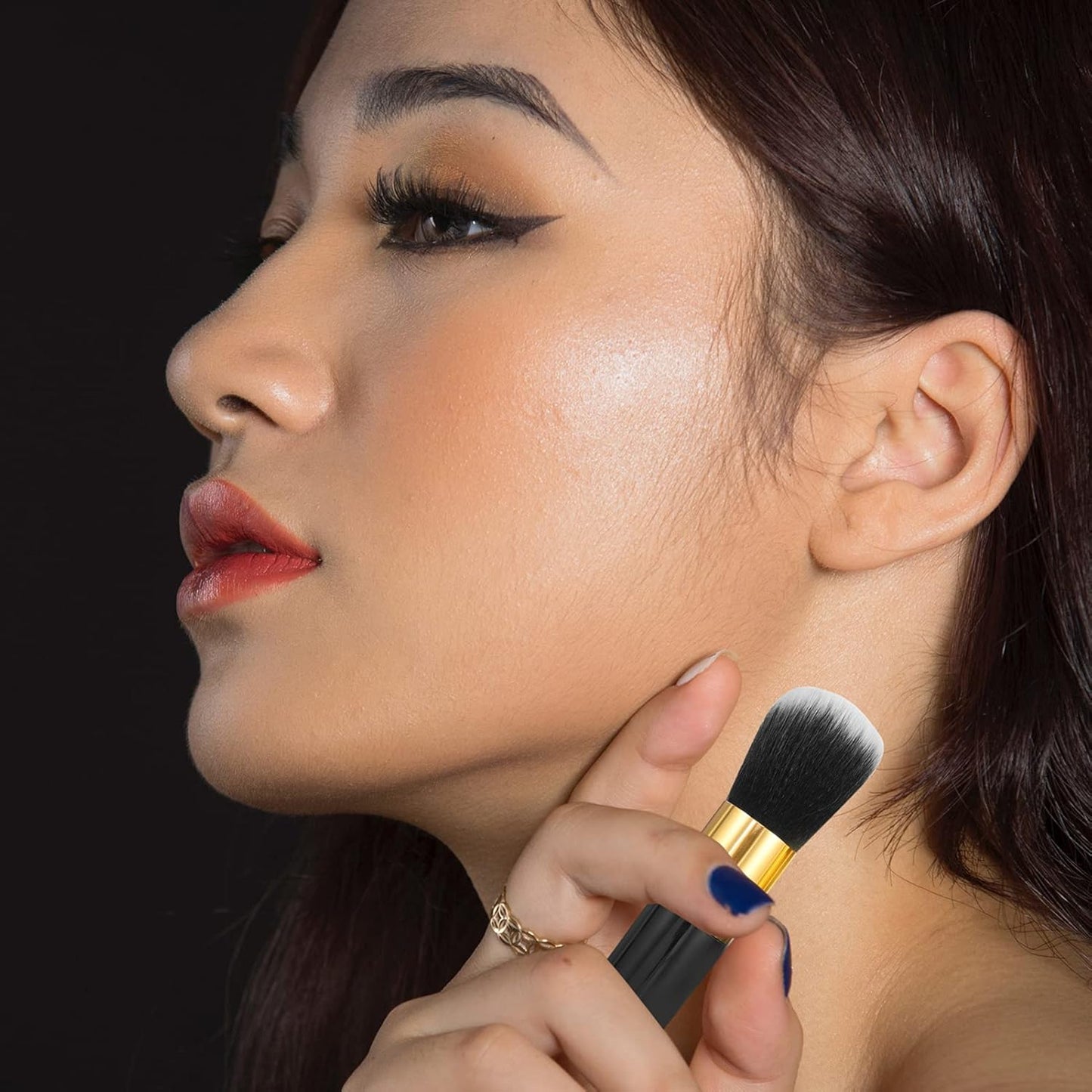 2Pcs Makeup Brush Foundation Brush Cosmetics Makeup Powder Foundation Cosmetics Foundation Blush Women Cosmetics Blush Tool
