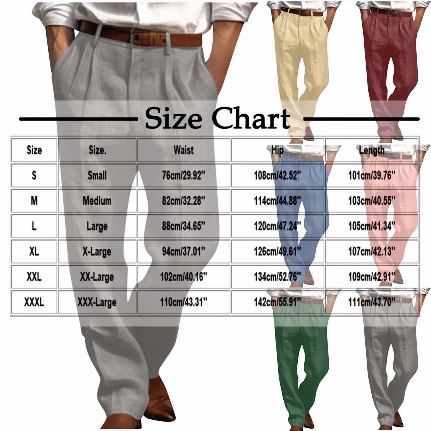 Cotton Linen Pants for Men Pleated Front Trouser Straight Leg Suit Trousers Solid Color Office Trouser Lightweight Linen Pant